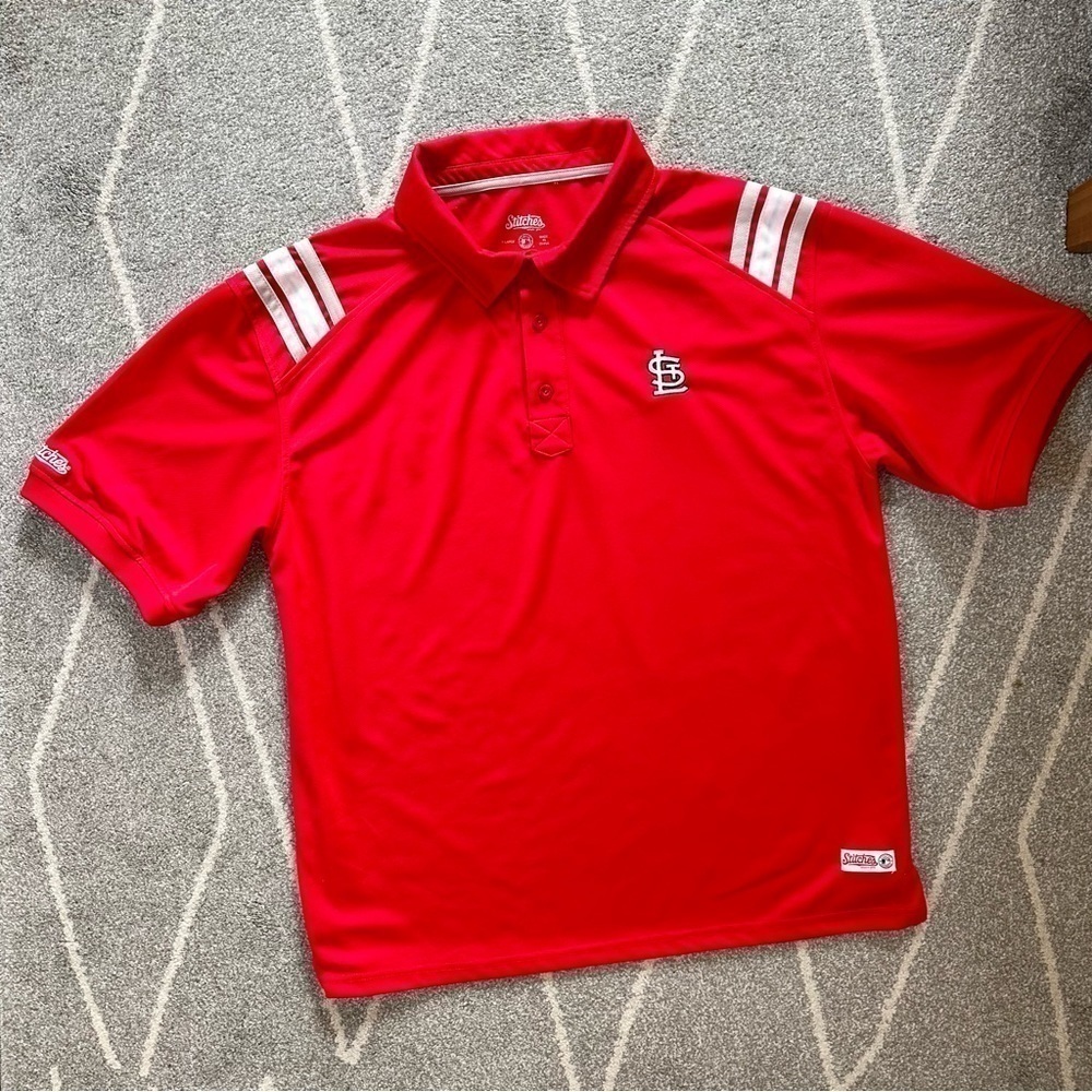 Stitches St. Louis Cardinals Embroidered Polo Shirt
